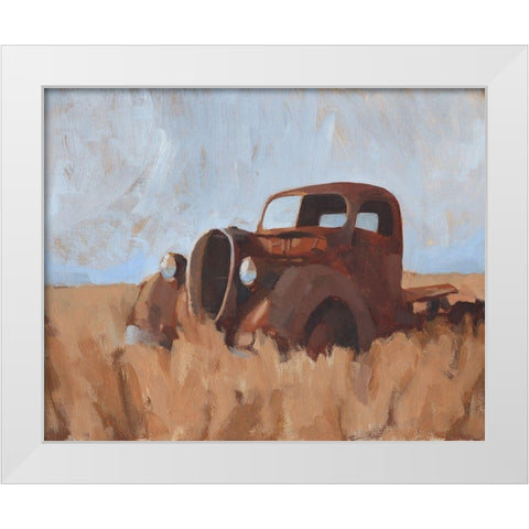 Farm Truck II White Modern Wood Framed Art Print by Green, Jacob
