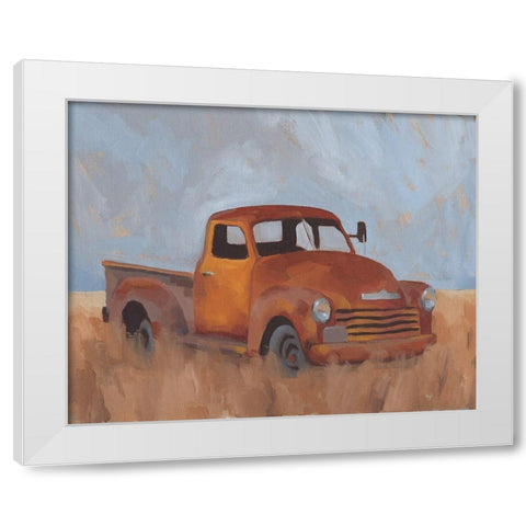 Farm Truck III White Modern Wood Framed Art Print by Green, Jacob