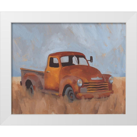 Farm Truck III White Modern Wood Framed Art Print by Green, Jacob