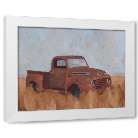 Farm Truck V White Modern Wood Framed Art Print by Green, Jacob