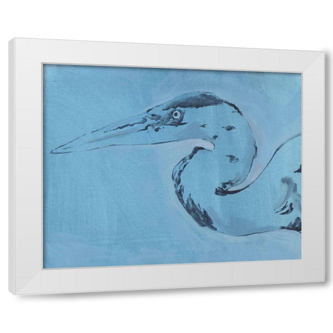 James River Heron II White Modern Wood Framed Art Print by Green, Jacob