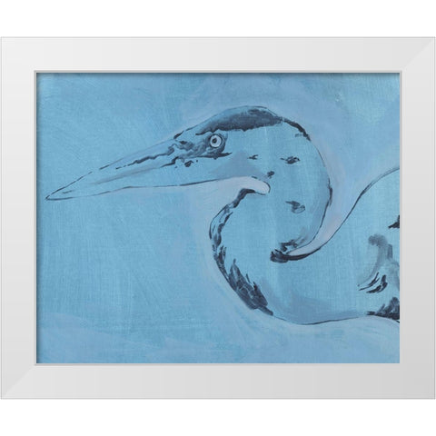 James River Heron II White Modern Wood Framed Art Print by Green, Jacob