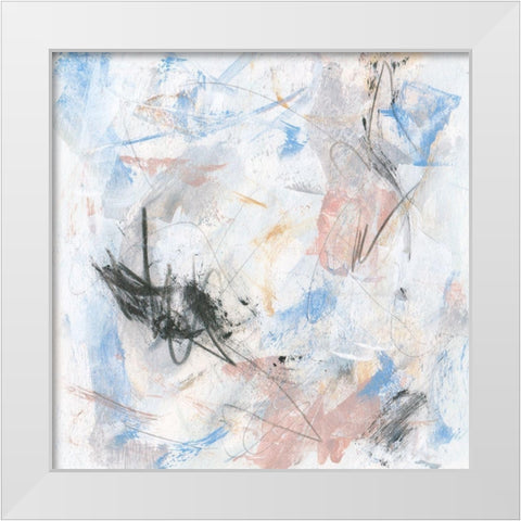 Surge III White Modern Wood Framed Art Print by Wang, Melissa