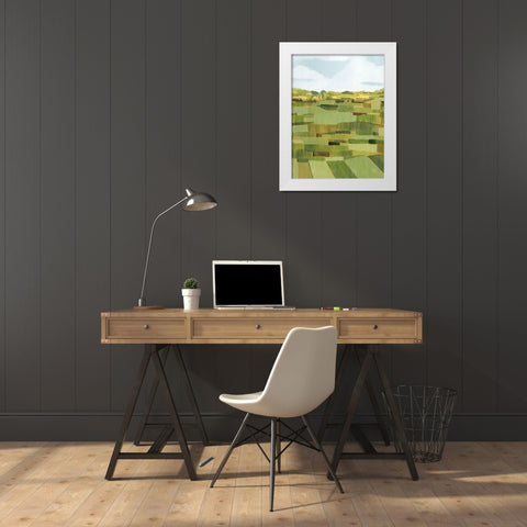 Woven Pasture I White Modern Wood Framed Art Print by Popp, Grace