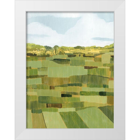 Woven Pasture I White Modern Wood Framed Art Print by Popp, Grace