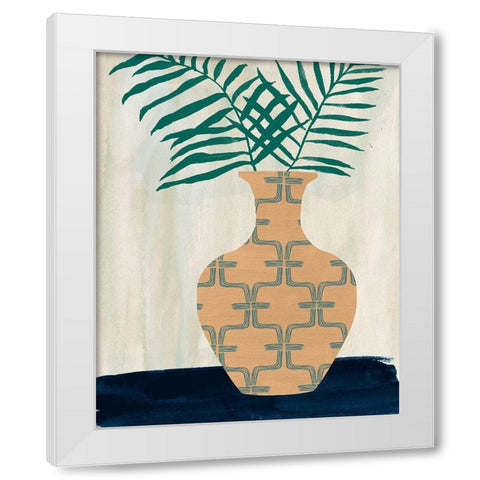 Palm Branches I White Modern Wood Framed Art Print by Wang, Melissa