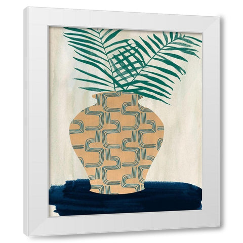 Palm Branches II White Modern Wood Framed Art Print by Wang, Melissa