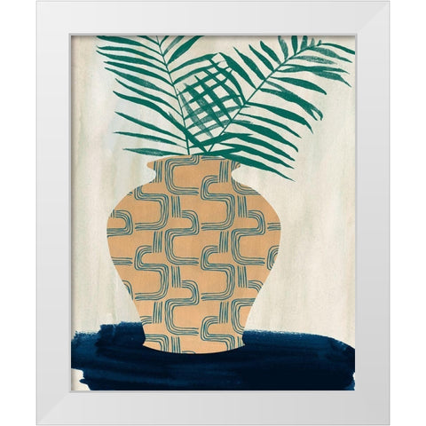 Palm Branches II White Modern Wood Framed Art Print by Wang, Melissa