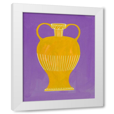 Neon Vase I White Modern Wood Framed Art Print by Wang, Melissa