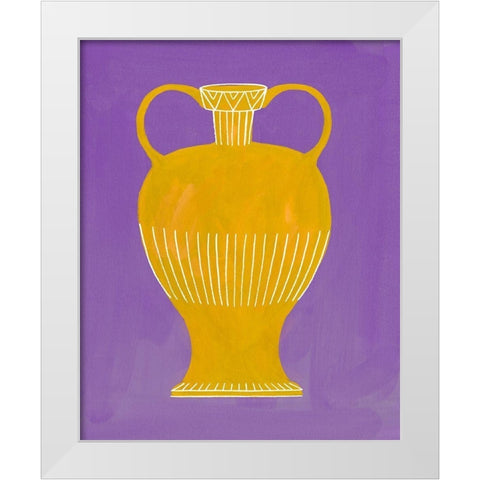 Neon Vase I White Modern Wood Framed Art Print by Wang, Melissa