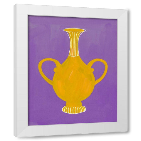 Neon Vase II White Modern Wood Framed Art Print by Wang, Melissa