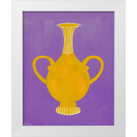 Neon Vase II White Modern Wood Framed Art Print by Wang, Melissa