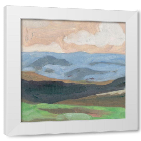 Distant Hills II White Modern Wood Framed Art Print by Wang, Melissa