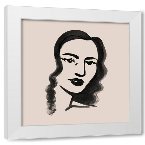 Mona I White Modern Wood Framed Art Print by Popp, Grace