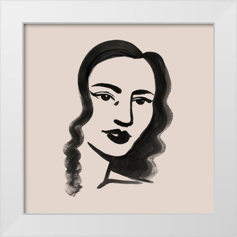 Mona I White Modern Wood Framed Art Print by Popp, Grace