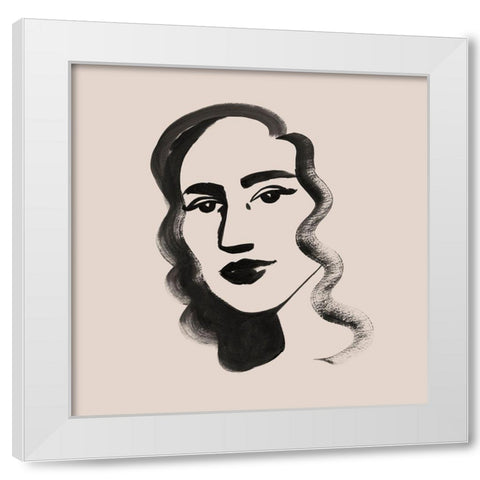 Mona II White Modern Wood Framed Art Print by Popp, Grace