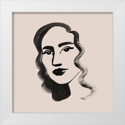 Mona II White Modern Wood Framed Art Print by Popp, Grace