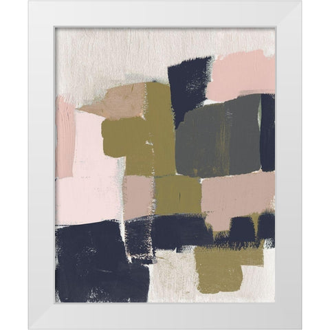 Revised Color Block I White Modern Wood Framed Art Print by Goldberger, Jennifer