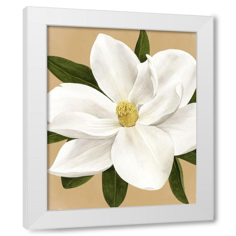 Magnolia on Gold I White Modern Wood Framed Art Print by Popp, Grace