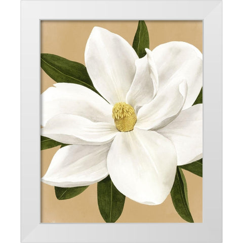 Magnolia on Gold I White Modern Wood Framed Art Print by Popp, Grace