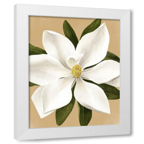 Magnolia on Gold II White Modern Wood Framed Art Print by Popp, Grace