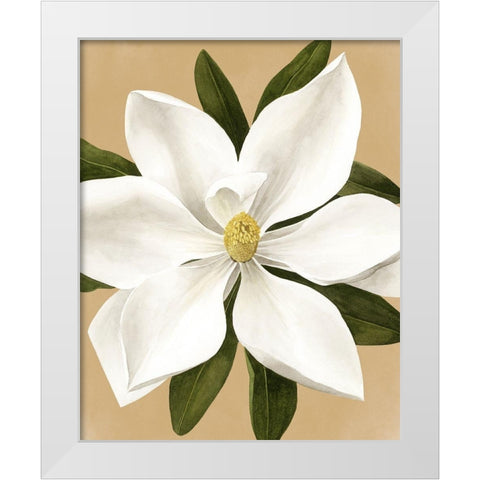 Magnolia on Gold II White Modern Wood Framed Art Print by Popp, Grace