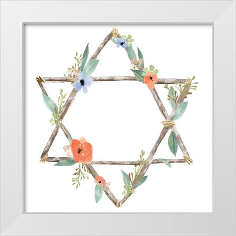 Adorned Star II White Modern Wood Framed Art Print by Warren, Annie