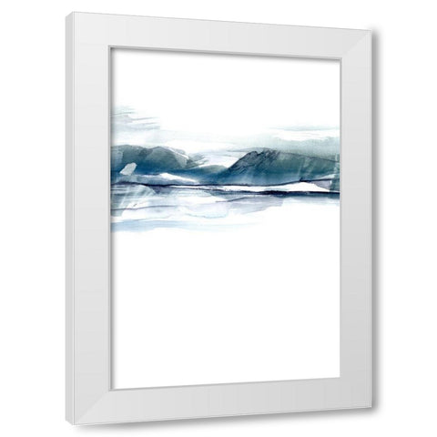 Stark Horizon I White Modern Wood Framed Art Print by Goldberger, Jennifer