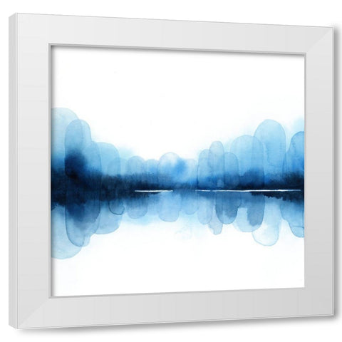 Ultramarine Mirror II White Modern Wood Framed Art Print by Popp, Grace