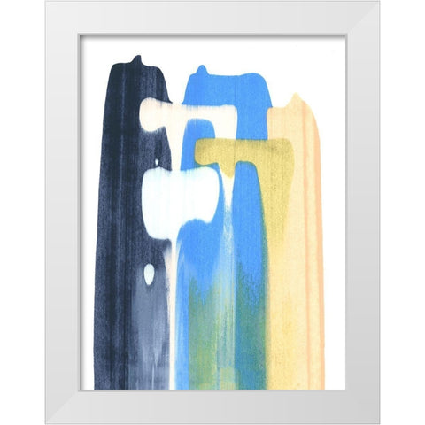 Landslide IV White Modern Wood Framed Art Print by Caroline, Emma