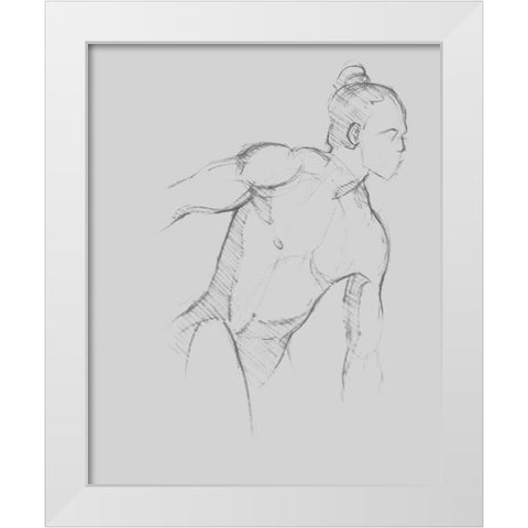 Male Torso Sketch II White Modern Wood Framed Art Print by Green, Jacob