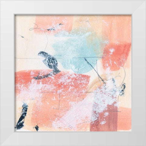 Warm Underneath I White Modern Wood Framed Art Print by Wang, Melissa