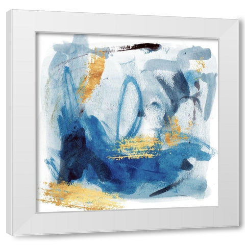 Floating Nebula I White Modern Wood Framed Art Print by Wang, Melissa