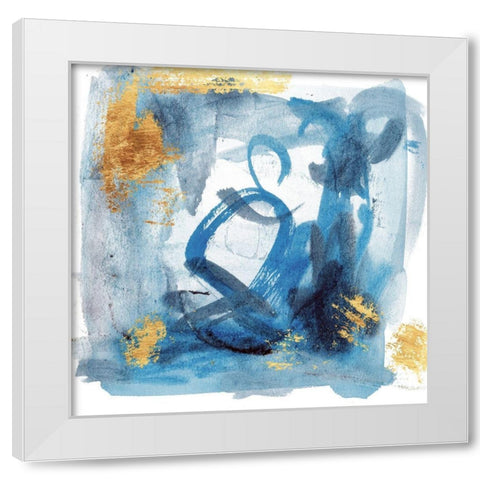 Floating Nebula III White Modern Wood Framed Art Print by Wang, Melissa