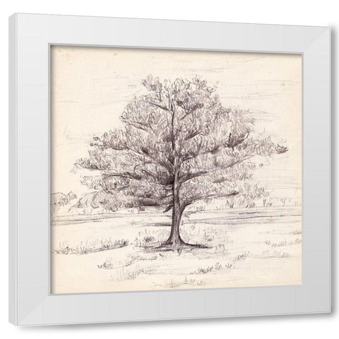 Silent Presence I White Modern Wood Framed Art Print by Wang, Melissa