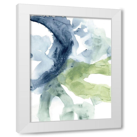 Tributary Flow I White Modern Wood Framed Art Print by Vess, June Erica