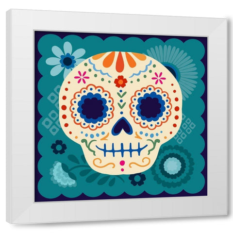 Calaveras I White Modern Wood Framed Art Print by Barnes, Victoria