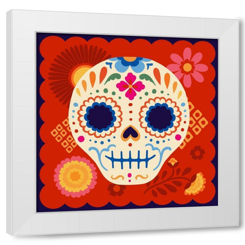 Calaveras II White Modern Wood Framed Art Print by Barnes, Victoria