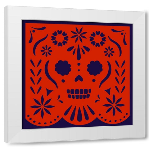 Calaveras III White Modern Wood Framed Art Print by Barnes, Victoria