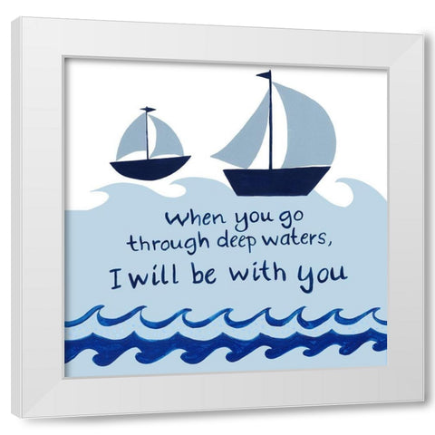 Nautical Explorer II White Modern Wood Framed Art Print by Moore, Regina