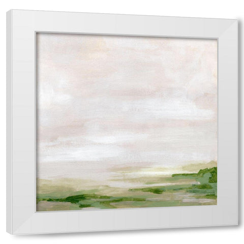 Marsh Horizon II White Modern Wood Framed Art Print by Vess, June Erica