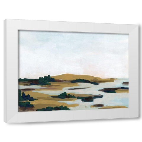 Wooded Inlet I White Modern Wood Framed Art Print by Vess, June Erica