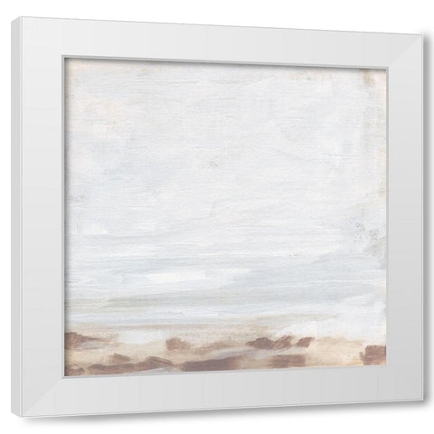 Neutral Breakers I White Modern Wood Framed Art Print by Vess, June Erica