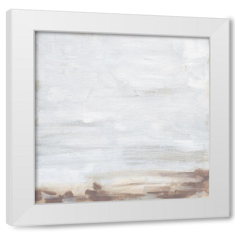 Neutral Breakers II White Modern Wood Framed Art Print by Vess, June Erica