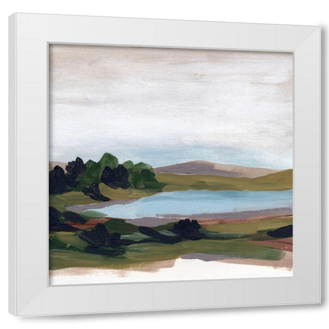 Timberline Gesture II White Modern Wood Framed Art Print by Vess, June Erica