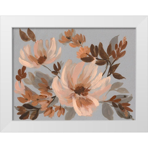 Autumns Bouquet I White Modern Wood Framed Art Print by Goldberger, Jennifer