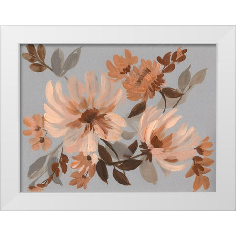 Autumns Bouquet II White Modern Wood Framed Art Print by Goldberger, Jennifer