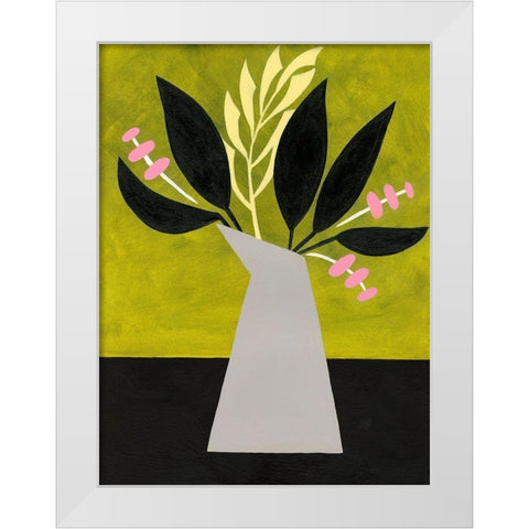 Mod Bouquet I White Modern Wood Framed Art Print by Moore, Regina