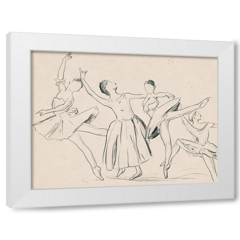 La Ballerine I White Modern Wood Framed Art Print by Wang, Melissa