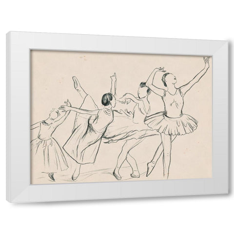 La Ballerine II White Modern Wood Framed Art Print by Wang, Melissa